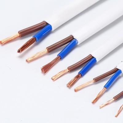 China Line Cord Cable 2 Connection Flat Core 1.5mm2 Stranded Copper Flexible Parallel Line PVC Sheath Power Supply Lighting Electrical Wire Cable for sale