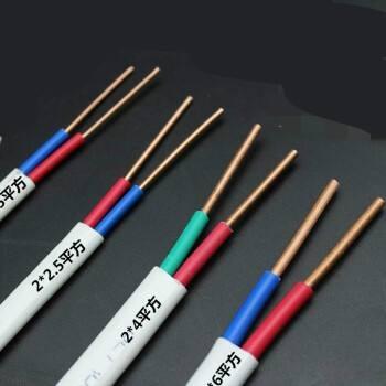 China Bvvb 2.5mm 300/500v 450/750v Twin Flat Copper Electric Wire Connection And Earth Line Wire Cable Insulation PVC Conductor for sale