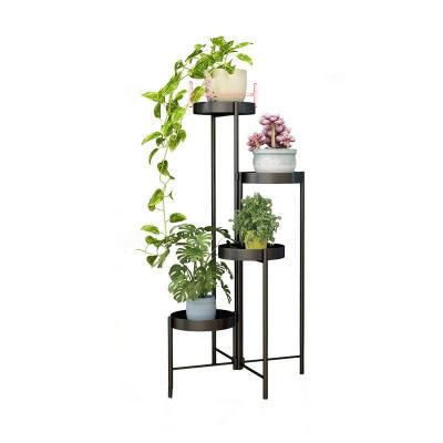 China Wholesale minimalist manufacturer metal flower pot display stand foldable indoor flower stand for sale