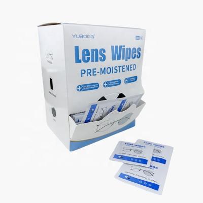 China Cleaning Factory Wholesale For Easy Carrying Refreshing Dustproof Disposable Glasses Cleaning Wipes for sale