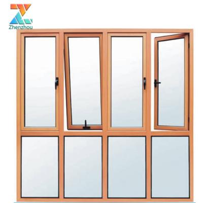 China Double Glazed Open Folding Aluminum Casement Window Aluminum Window Hurricane Impact Window Factory Price for sale