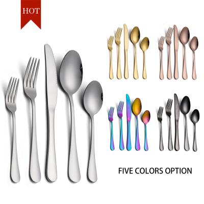 China 16/20/24 PCS Amazon Black Silverware Wholesale Sustainable Dinnerware Set Stainless Steel Matte Black Cutlery for sale