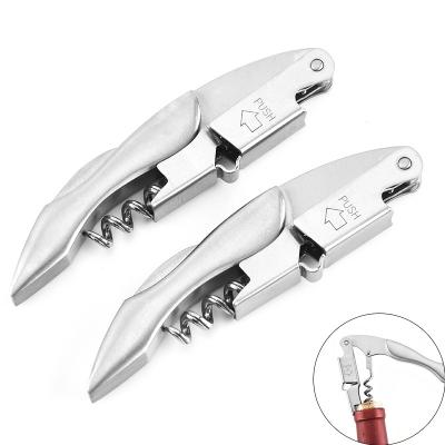 China Best Stocked Professional Custom Made Stainless Steel Master Corkscrew Kitchenware Multifunctional Wine Bottle Opener for sale