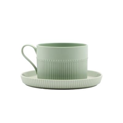 China European High Quality Simple Ceramic Coffee Cup Stocked Hot Selling Coffee Cups And Saucers Cup for sale