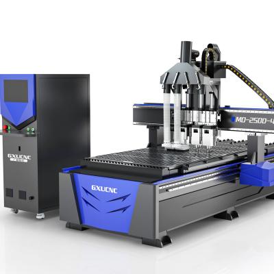 China Building Material Stores Gxucnc Factory Md2500-4 MDF Router Wood Cutting Carving Engraving CNC Woodworking Machine for sale