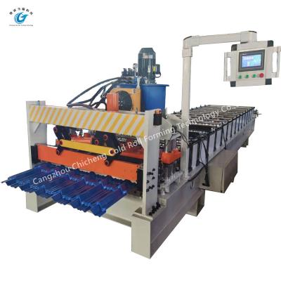 China                  Construction Material Glazed Roofing Tile Roll Forming Machine              for sale