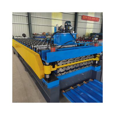 China Corrugated Double Layer Roll Forming Machine Energy Saving Te koop