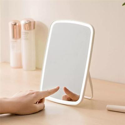 China Lit Jordan-Judiy LED Makeup Mirror 3 Colors Adjustable Makeup Mirror Angle USB Desktop Mirror from Xiaomi Youpin for sale