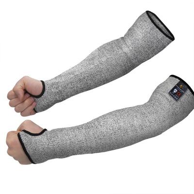 China Cut Level 4 Safety Cut Proof Arm Sleeve , HPPE Forearm Protection Cut Resistant Sleeves EN388 Level 4 for sale