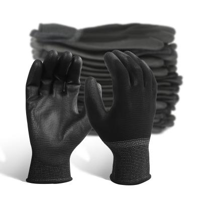 China Flexible / Home Gardening Relieve Construction Mechanic Safety Gloves Gardening Polyester Working Gloves, Polyurethane (PU) Palm Coated, Rubber Safety for sale