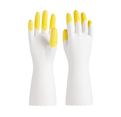 China Fingertip Reinforcing Oil-resistance Reinforce Fingertips For Powder Free Non-slip Waterproof Household Laundry Kitchen PVC Cleaning Gloves for sale