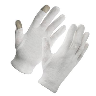 China Soft Unisex Cotton Gloves Breathable Suitable Gloves With Two Finger Touch Screen for sale