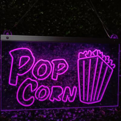 China Wholesale Restaurant Restaurant Dessert Store RTS Letter Pop Corn Bestseller Neon Sign for sale