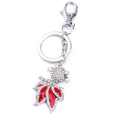 China Cute Eco-friendly Rhinestone Crystal Zinc Alloy Goldfish Souvenir Graduation Series Ocean Keychain Key Chain Pendant For Gift for sale