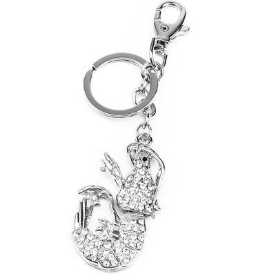 China Custom Cute Promotional Silver Metal Cute Ocean Animal Key Chain Keychain for sale