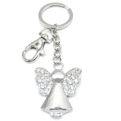 China Hot Sale Custom Personalized Cute Rhinestone Zinc Alloy Bow Butterfly Keychains Key Chain For Wedding Gift for sale