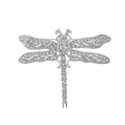 China Spell Fashion Elegant Decor Women Clothes Jewelry Insect Dragonfly Rhinestone Brooch For Sale for sale