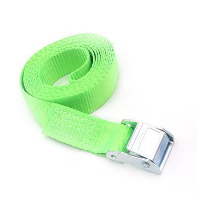 China Cargo control Customized Steel Ratchet Tie Green Rachet Strap high quality Lashing Cargo Belt for sale