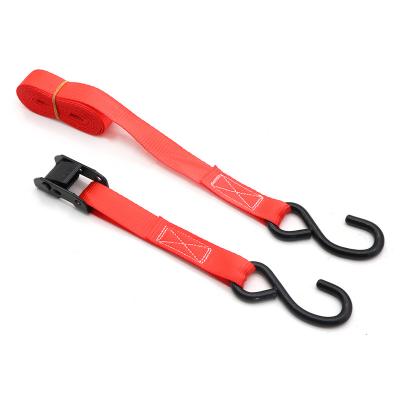 China Cargo control High quality Stainless Steel Ratchet Tie Rachet Strap with S Hooks Customized Lashing Cargo Belt for sale