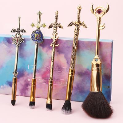 China The Legend of Zelda Spot Brush Halloween 5 pcs Personalized Makeup Brush Set for sale