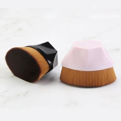 China Angular Blush #55 Professional Flat End Powder Base Sweep Soft Fiber Hair Powder Brush Loose Fashion Around Big Size Main Powder Makeup Brush for sale