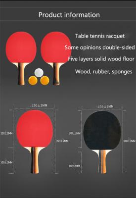 China Durable Eco-Friendly Elastic Professional Rackets Cheap Ping Pong Racket Paddle Set For Women And Men for sale