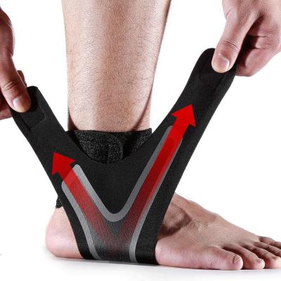 China Hot Sale Non-slip Ankle Brace Compression Sleeve With Adjustable Strap Ankle Support for sale