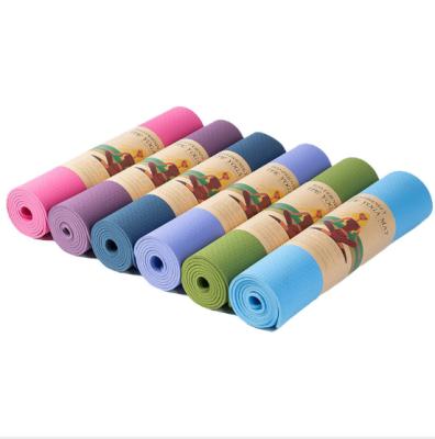 China Custom Logo Large Tpe Yoga Mat Comfortable For Women for sale