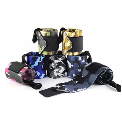 China Hot Selling Comfortable Adjustable Camouflage Weightlifting Wrist Wrap For Fitness for sale