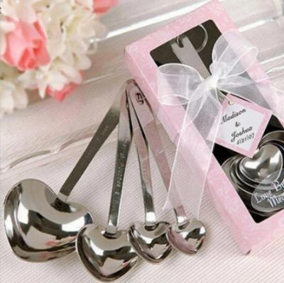 China Wedding Gift 4 Pcs Back One Set Love Inordinately Spoon Gift Wedding Souvenirs Guests for sale