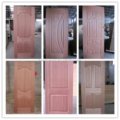 China MDF Board Veneer Door Skin Wood MDF Molded Door Skin for sale