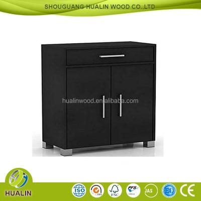 China PANEL Living Room Black Closet 2 Door 1 Drawer Storage Unit for sale