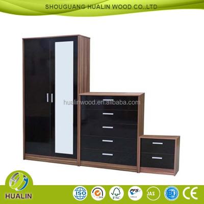 China 2016 Modern New Style Customized Modern High Gloss MDF Bedroom Furniture Set for sale