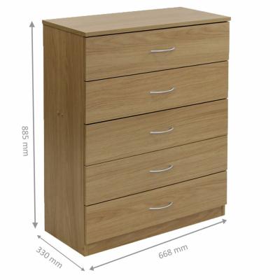 China 5 Drawer Convertible Modern Small Wooden Chest Of Drawers / Bedside Cabinet Design for sale