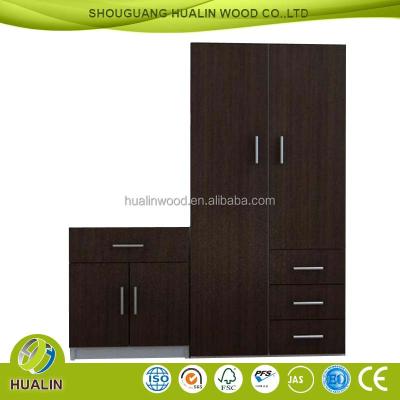 China New creative PANEL bedroom furniture set melamine wardrobe with draers design for sale