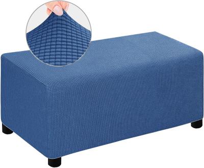 China Hot Sale Mercadolibre Modern Stretch Ottoman Cover Folding Soft Storage Stools Furniture Protector Rectangle Slipcover for sale