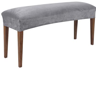 China Non Slip Modern Bench Covers High Stretch Velvet Bench Cover Rectangle For Dining Bench Cushion Covers for sale