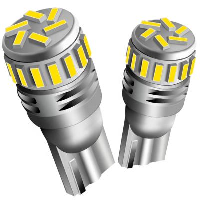 China 360Â ° lighting 12v 24v 168 ba9s white amber canbus t10 194 scallop c5w 4014 3014 5730 cob car led bulb for sale