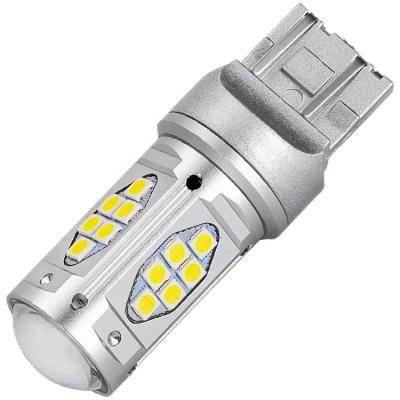 China Ledshare t20 t25 s25 1157 red amber 45W 12-40V 1500LM led car brake lamp 7443-30smd-3030-len 3157 by 7443 for sale