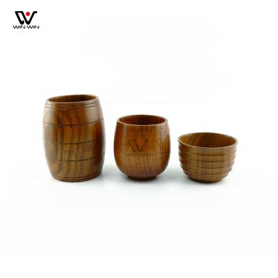 China Hot-selling Sustainable Customize Retro Logo Fashion Household Beer Cup Wholesale Wooden Coffee Tea Mug for sale