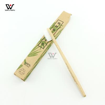 China Hot Selling High Quality Eco-friendly Natural Wooden Cleaning Bamboo Toothbrush With Retail Box for sale