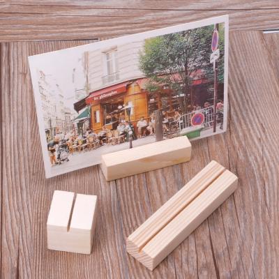 China Durable Handmade Beech Maple Rosewood Wood Slice Wood Place Card Holders For Weddings for sale