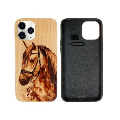 China New Design TPU Anti-drop Anti-drop Printing Sublimation Wooden Phone Case For iPhone 11 12 Pro Max for sale