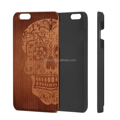 China Wholesale Cherry Wood +PC 3D Laser Shockproof Phone Case Wooden Phone Case for iPhone 11 pro 12 Promax 13 for sale