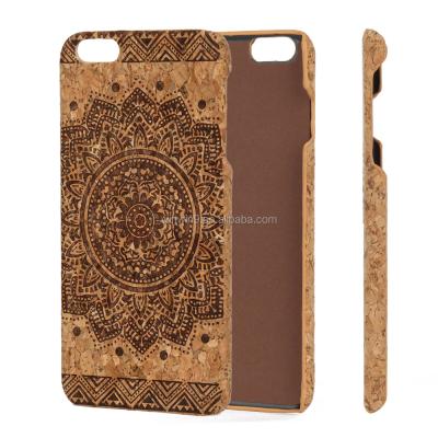 China popular new design of Anti-fall Cork Wood Phone Case Real Cork Wood Case for iPhone for sale