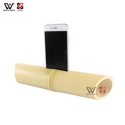 China No Loud Custom Logo Eco-friendly Bamboo Wood Phone Speaker Stereo Perfect Sound Loudspeaker for sale