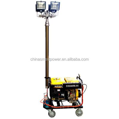 China Smart Portable Diesel LED Light Tower Retractable Mast SFW6110 for sale