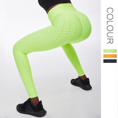 China Breathable Solid Leggings Jacquard Gaiters High Elastic Capri Sport Use High Waist Yoga Gaiters for sale