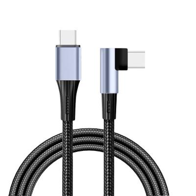 China Wholesale usb c cable data mobile phone elbow 100W fast charging type c to type c line for mobile for sale