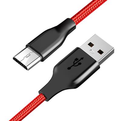 China Mobile Phone Micro USB Cable 2.4A Universal Cable Nylon Braided Data Line Fast Charging Mobile Phone Cables For Android Devices Phone for sale